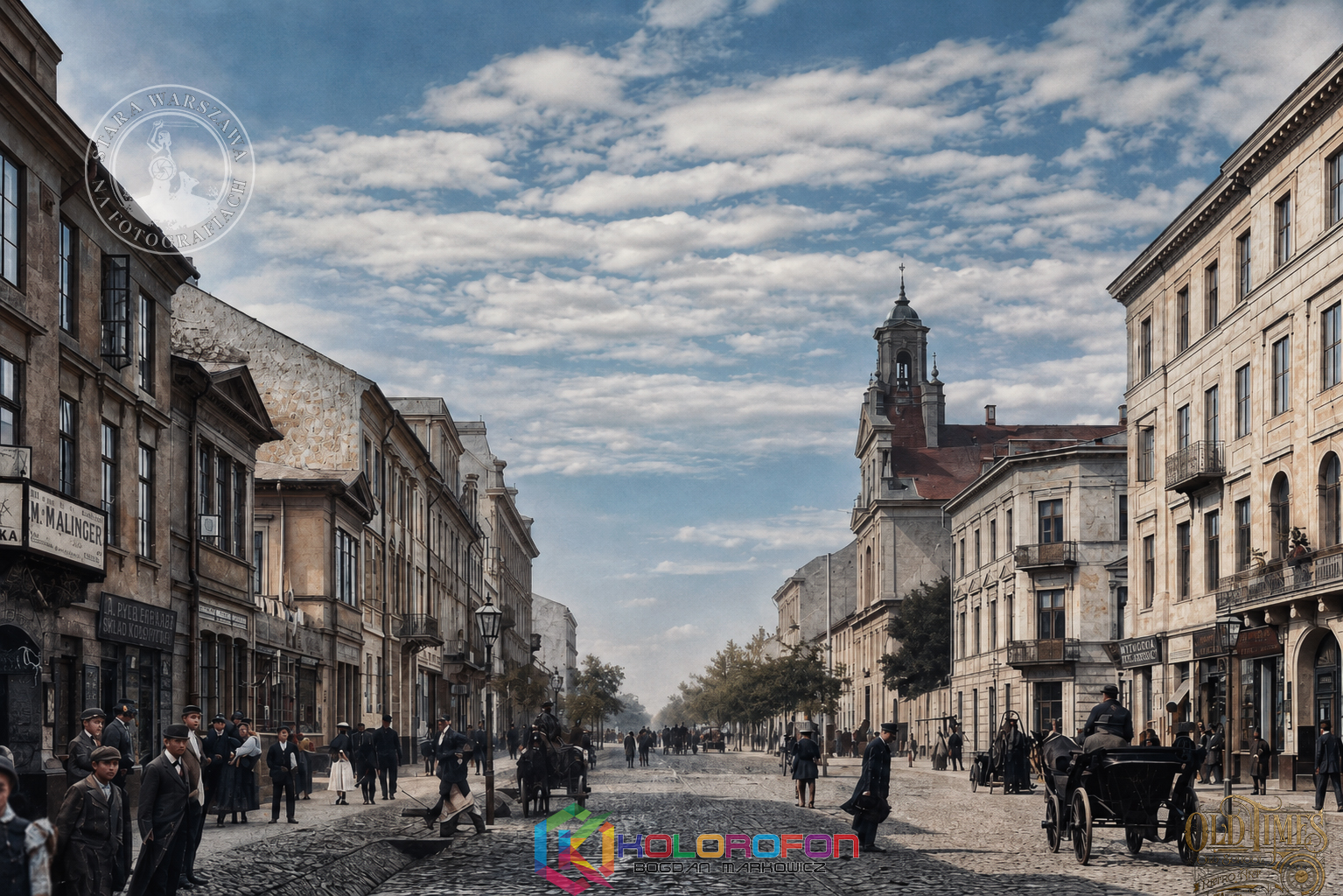 Stara Warszawa w kolorze - koniec XIX wieku - Ulica Leszno - Plakat 8K Nowa wersja 2026 2