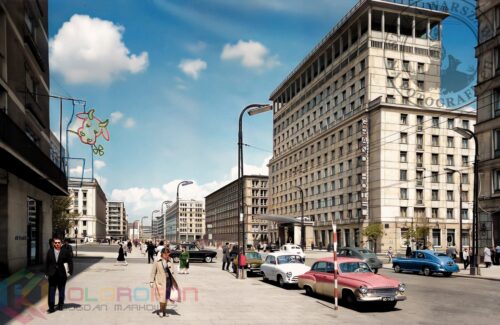 Stara Warszawa w Kolorze - Siemaszko Warszawa - Grand Hotel lata 50-te - kolor UHD 4K Plakat