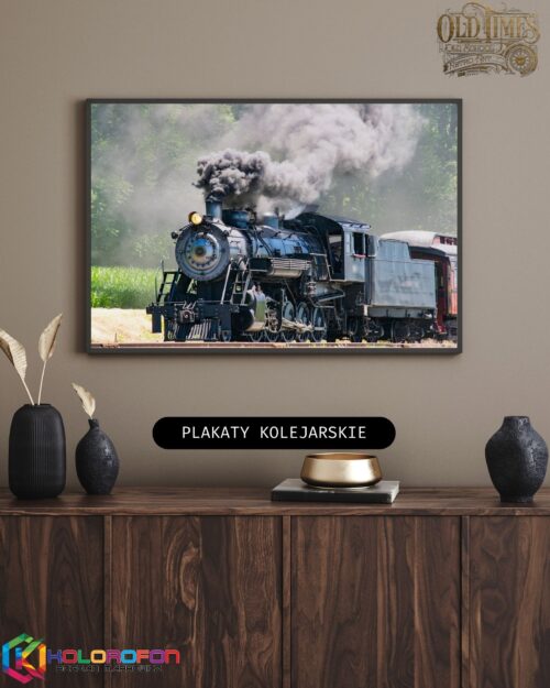 Stara lokomotywa parowoz pociag amerykanski klasyk plakaty kolejarskie pociagi kolorofon old times 4k