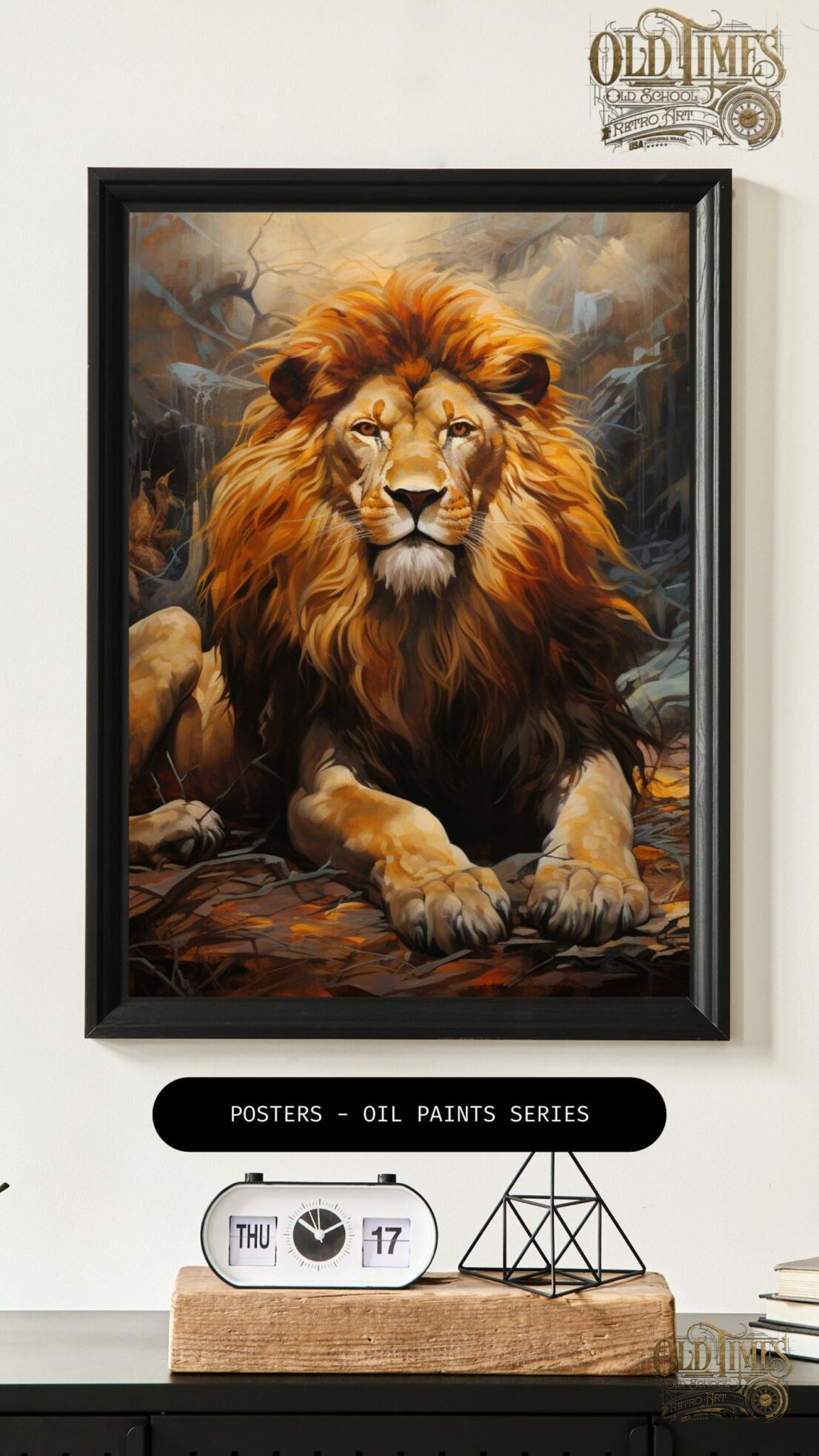 Oil paints series - Plakaty od Old Times - Obraz artystyczny malowany do salonu sypialni Lew Leo v.1 87 Oil paints series old times kolorofon Malowany artystyczne plakaty do domu i biura kolorofon zwierzeta Lew leon 1 scaled scaled