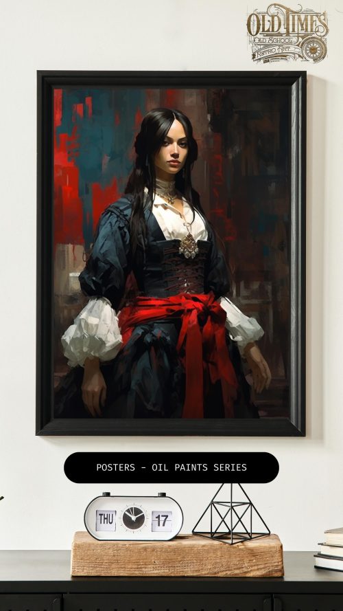 Oil paints series old times kolorofonMalowany artystyczne plakaty do domu i biura kolorofon kobieta suknia 5