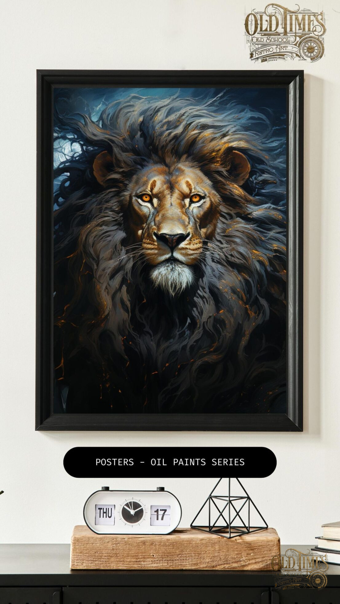 Oil paints series - Plakaty od Old Times - Obraz artystyczny malowany do salonu sypialni Lew Leo v.2 95 Oil paints series old times kolorofonMalowany artystyczne plakaty do domu i biura kolorofon zwierzeta Lew leon 2 scaled scaled