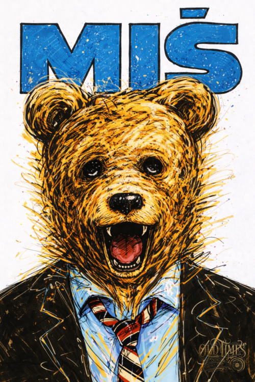 Plakat mis bareja rysowany