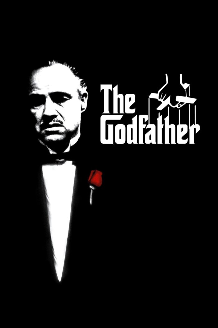 Plakaty filmowe klasyka kina -  Ojciec chrzestny (1972) The Godfather classic rose - Plakat wysokiej jakości 8K