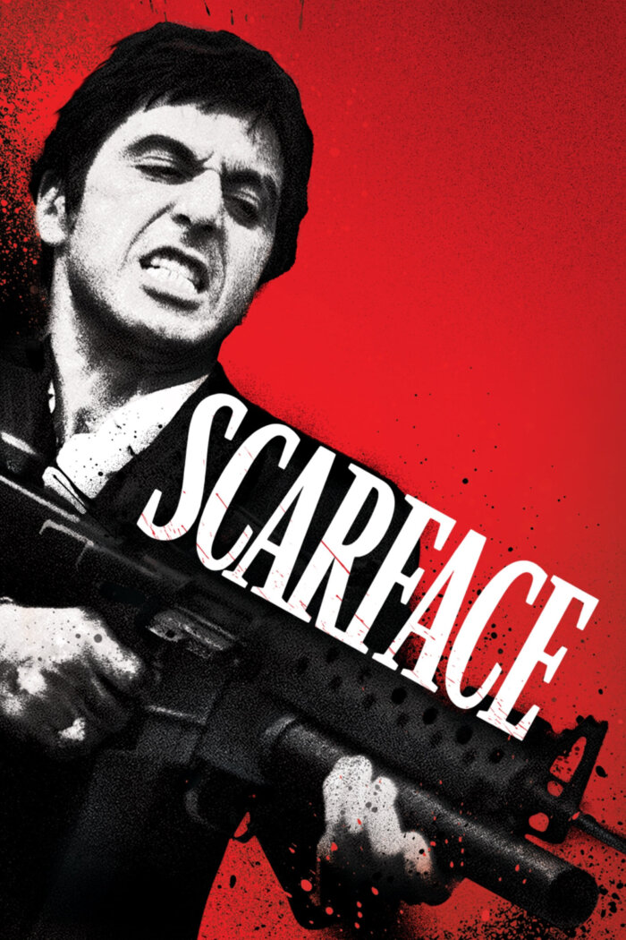 Plakaty filmowe klasyka kina - Scarface Człowiek z Blizną oryginalny Plakat v2 wysokiej jakości 8K