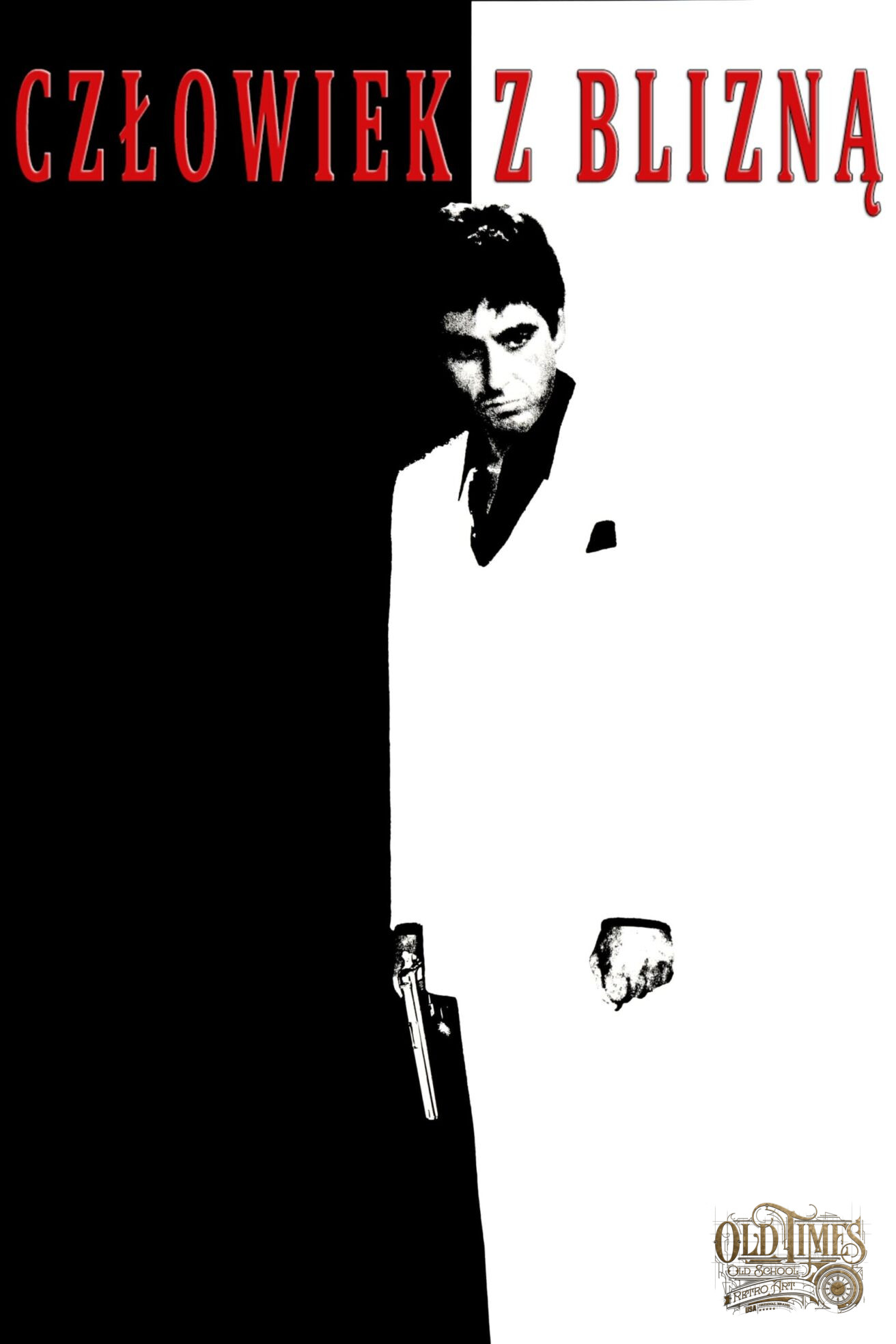 Plakaty filmowe klasyka kina - Scarface Człowiek z Blizną Polski plakat Plakat wysokiej jakości 8K 68 czlowiek z blizna polski plakat klasyka kina plakaty filmowe scaled scaled