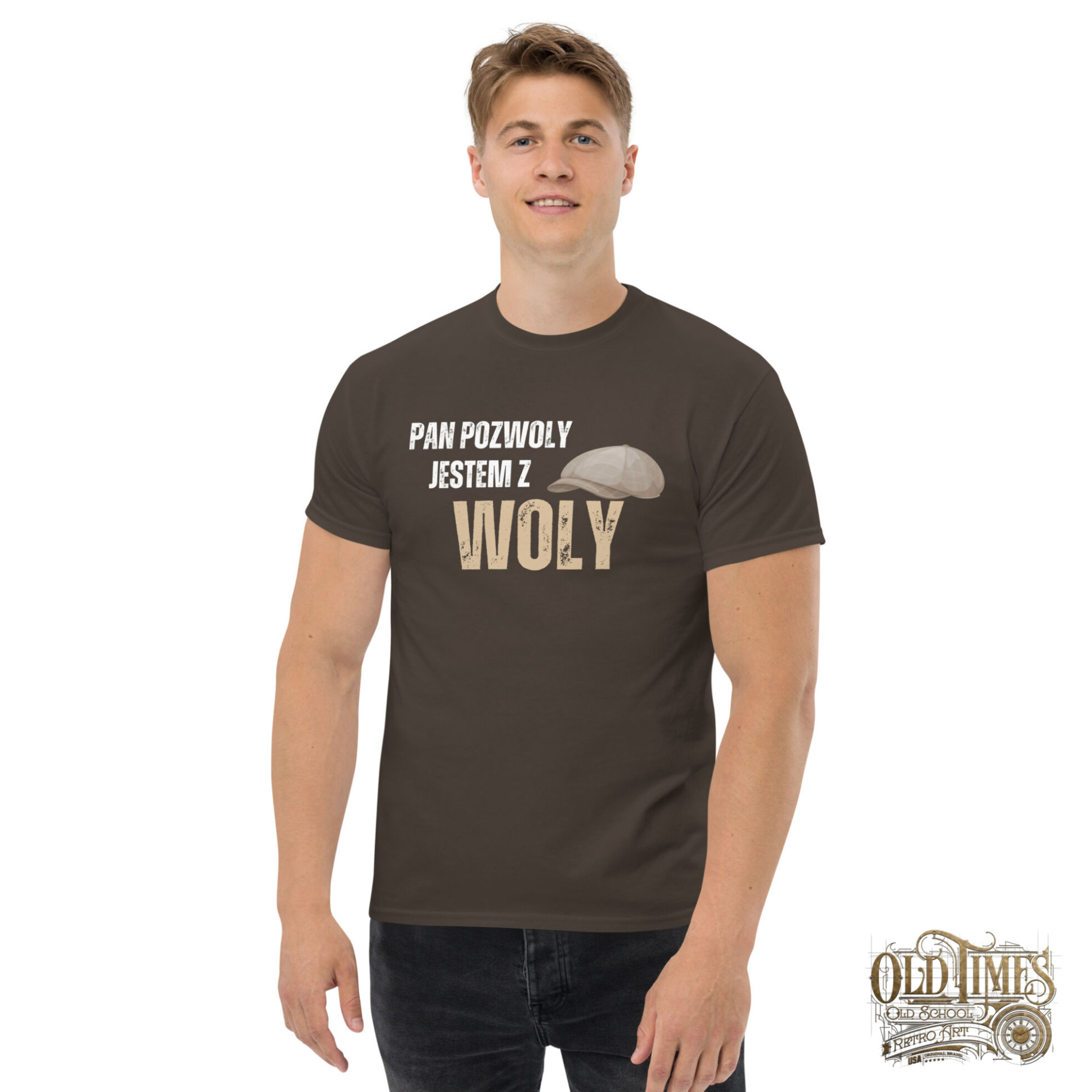 T-Shirt Koszulka Warszawska - Pan pozwoly jestem z Woly 102 unisex classic tee dark chocolate front 66f81c0b4874f scaled