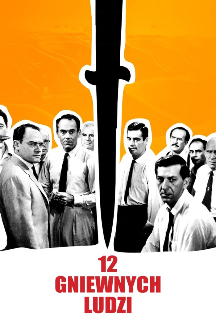 Plakaty filmowe klasyka kina - Dwunastu gniewnych ludzi (1957) Polska wersja plakat wysokiej jakości 8K