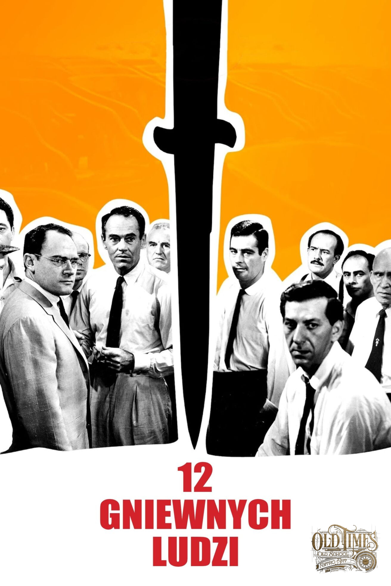 Plakaty filmowe klasyka kina Dwunastu gniewnych ludzi 1957 Polska wersja plakat wysokiej jakosci 8K scaled scaled