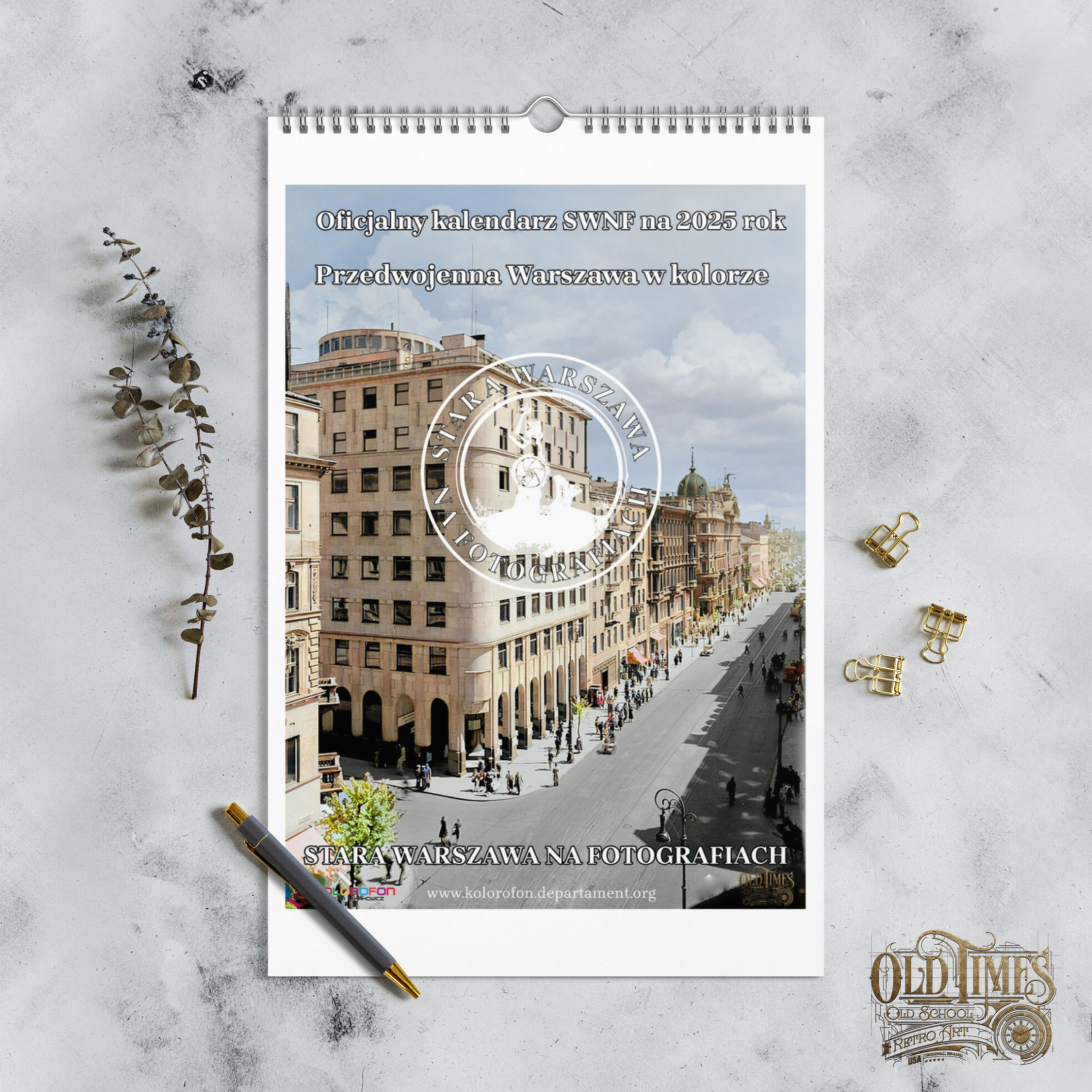 Warsaw Calendar SWNF for the Year 2025 Old Pre-War Warsaw in Color Limited Edition A3 18 wall calendar 2025 start w mon 11x17 front 672cee961bc26 scaled