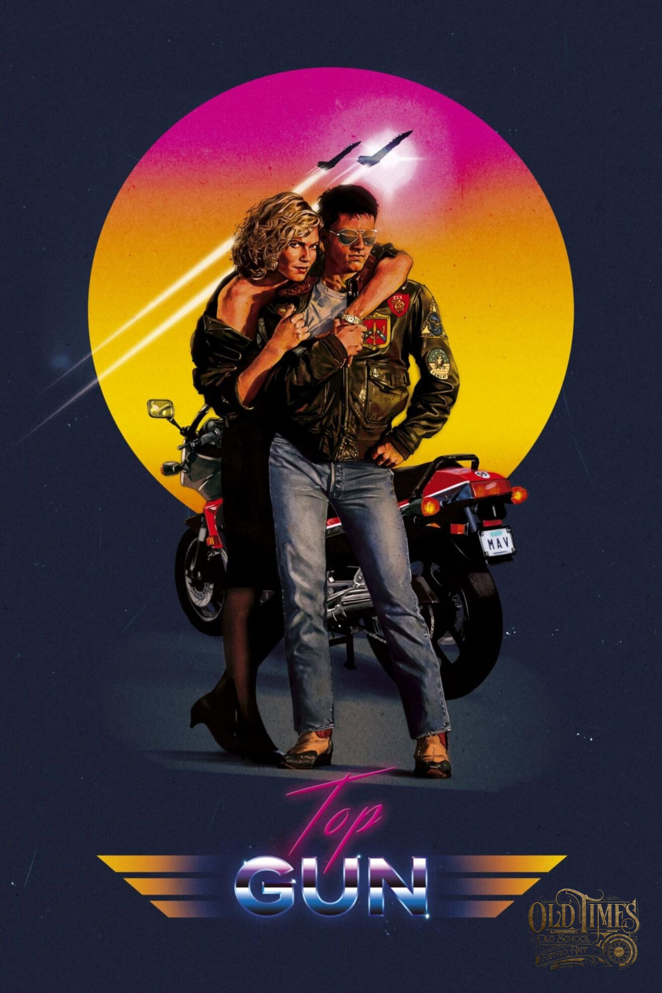 Plakaty filmowe klasyka filmy lotnicze Top Gun 1986 v4 Plakat wysokiej jakosci 8K scaled scaled