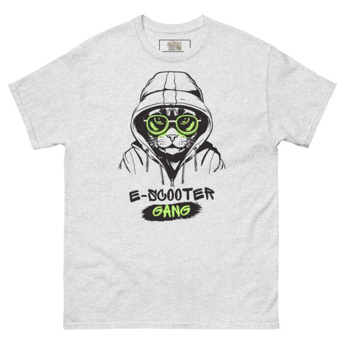 Koszulki na hulajnoge elektryczną T-shirt  E-Scooter Gang Cat Unisex Made in USA - obrazek 11