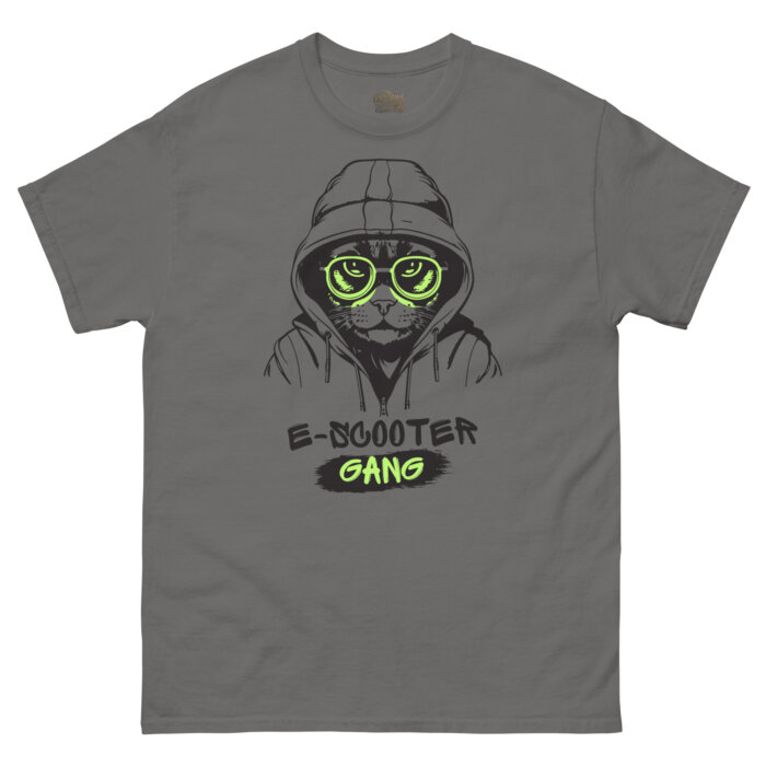 Koszulki na hulajnoge elektryczną T-shirt  E-Scooter Gang Cat Unisex Made in USA - obrazek 5