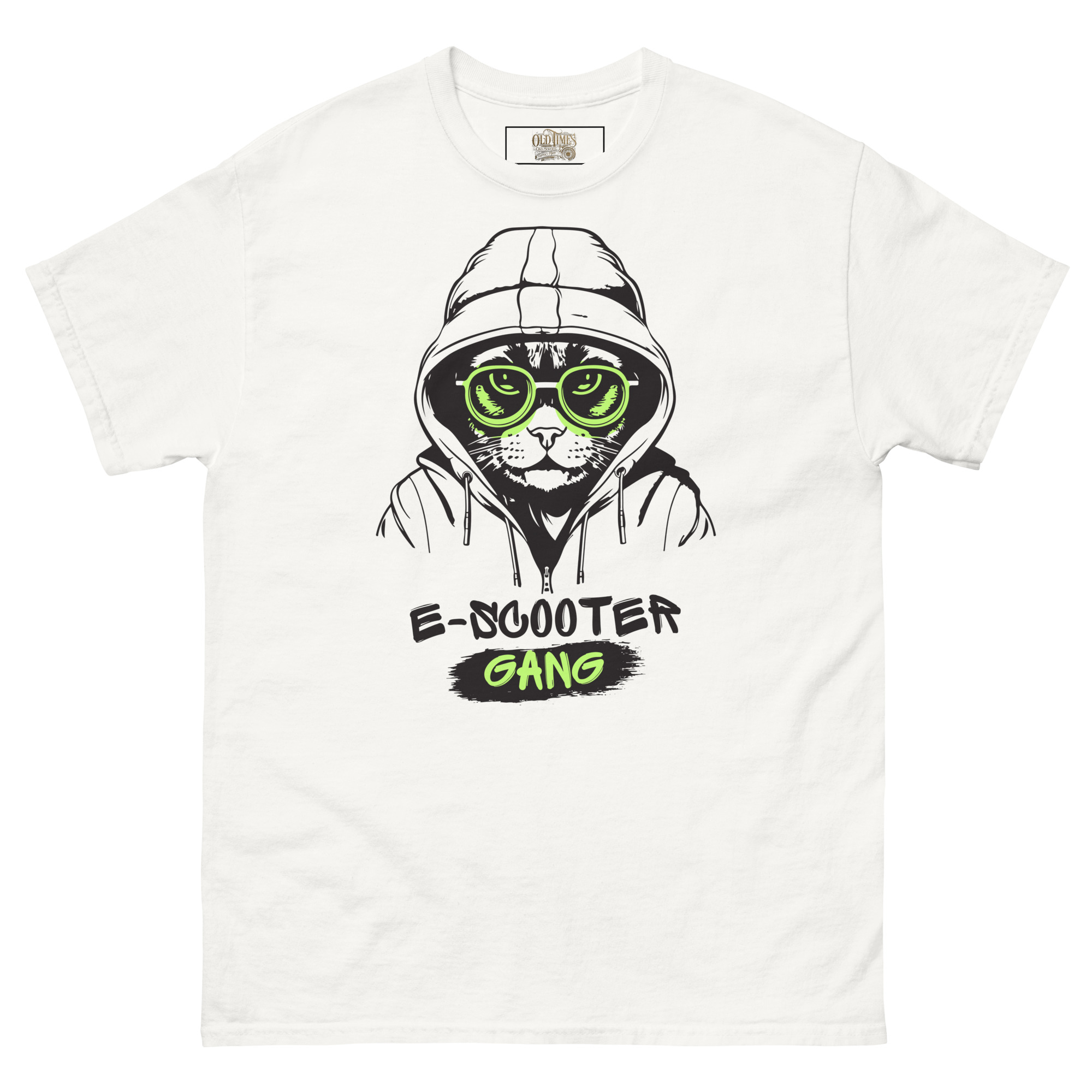Koszulki na hulajnoge elektryczną T-shirt E-Scooter Gang Cat Unisex Made in USA 20 unisex classic tee white front 678ff99dcb83f