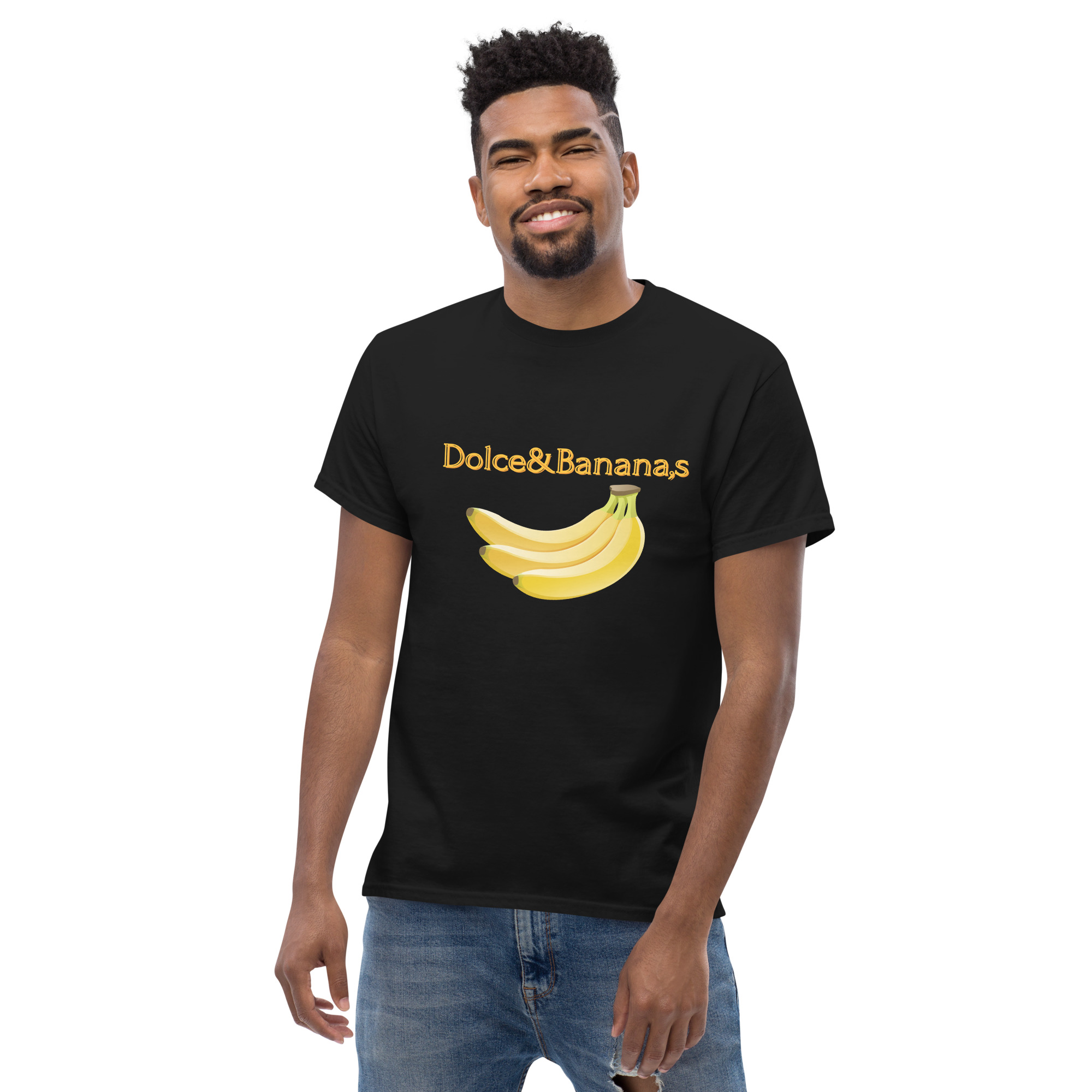 Koszulka uliczna – DOLCE and BANANAS – Unisex – Premium Made in USA 12 unisex classic tee black front 2 67a26ff228ec4