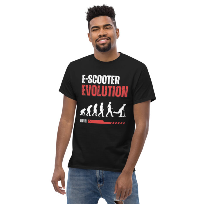 Koszulki na hulajnoge T-shirt – E-scooter EVOLUTION Unisex – Made in USA