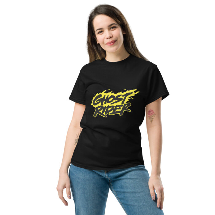 Koszulka uliczna na hulajnogę – GHOST RIDER 1990 Marvel comic – Unisex – Premium Made in USA - obrazek 2