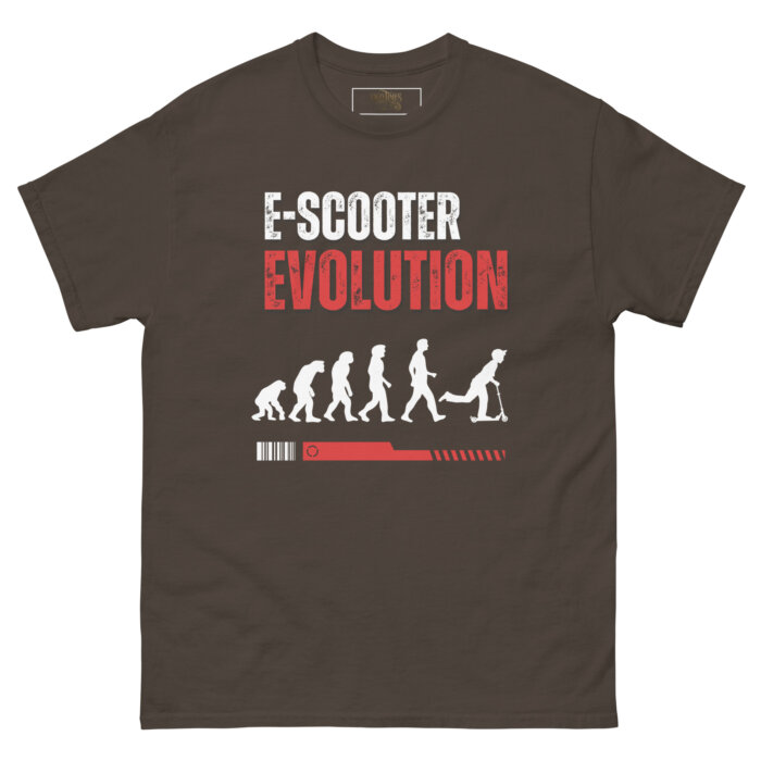 Koszulki na hulajnoge T-shirt – E-scooter EVOLUTION Unisex – Made in USA - obrazek 13