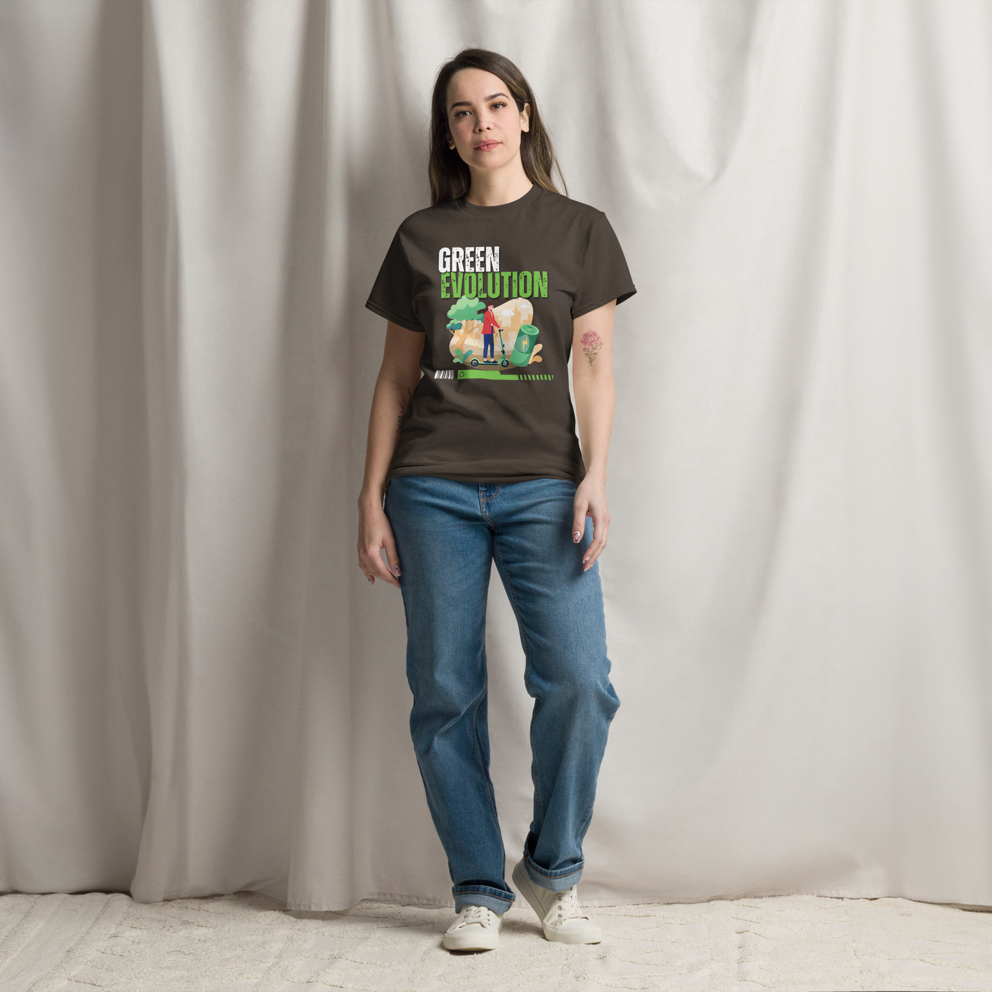 unisex classic tee dark chocolate front 67b87f0ee8576