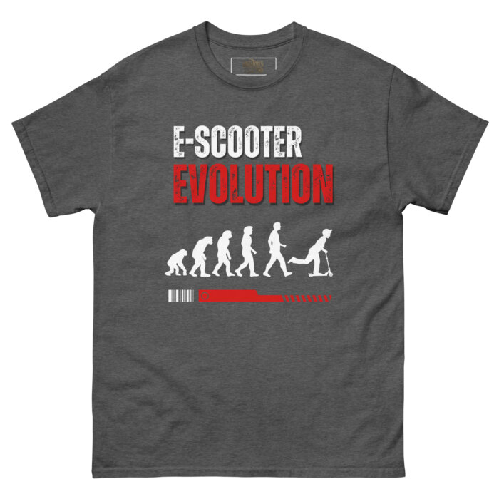Koszulki na hulajnoge T-shirt – E-scooter EVOLUTION Unisex – Made in USA - obrazek 15