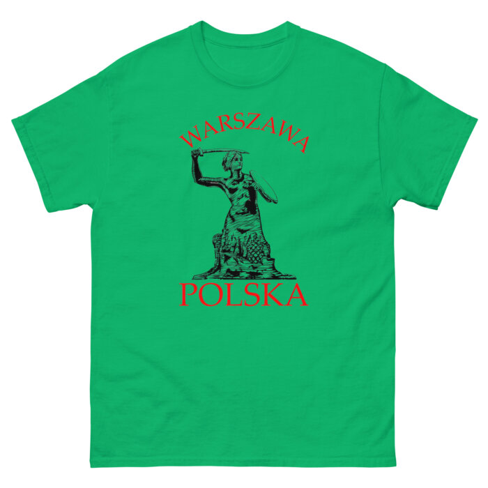 Koszulka Warszawska t-shirt – Syrenka Polska rycina – Unisex – Made in USA - obrazek 11