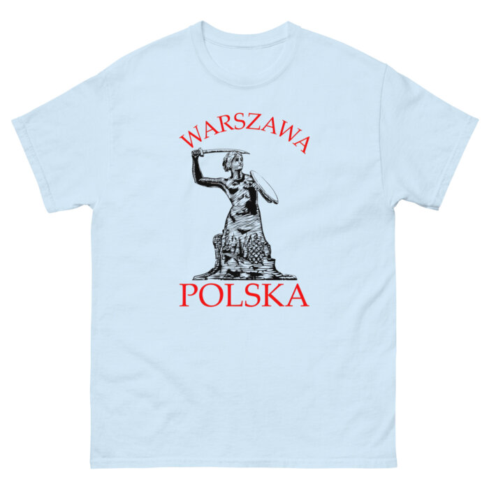 Koszulka Warszawska t-shirt – Syrenka Polska rycina – Unisex – Made in USA - obrazek 27