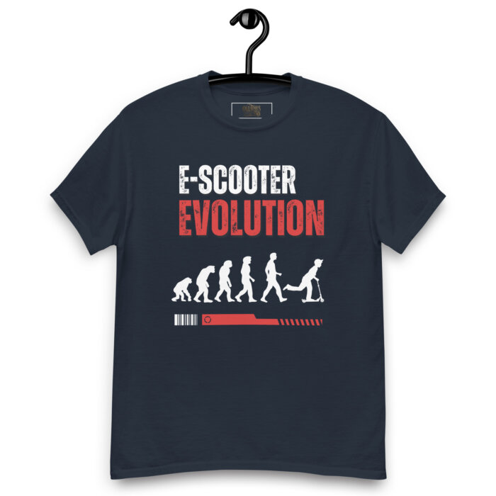 Koszulki na hulajnoge T-shirt – E-scooter EVOLUTION Unisex – Made in USA - obrazek 3