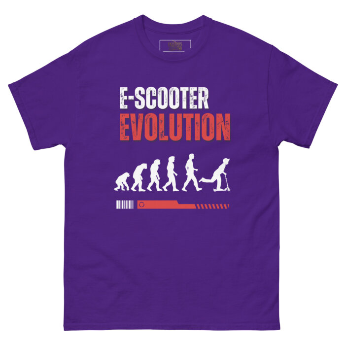 Koszulki na hulajnoge T-shirt – E-scooter EVOLUTION Unisex – Made in USA - obrazek 11