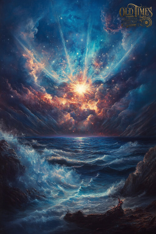 Obraz energetyczny leczniczy water fire ocean and lights