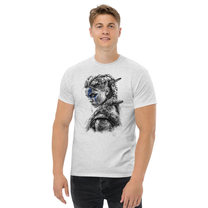Koszulka artystyczna - Viking Warrior Woman v1  Unisex T-SHIRT by Old Times Vintage Art - obrazek 2