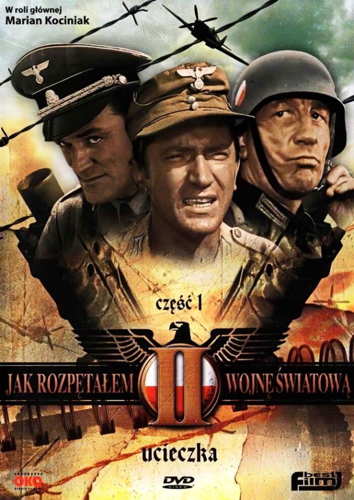 Plakaty filmowe Polska Klasyka - Jak rozpętałem drugą wojnę światową: Cz. 1 v1 - Ucieczka Plakat wysokiej jakości remasterowany 8k