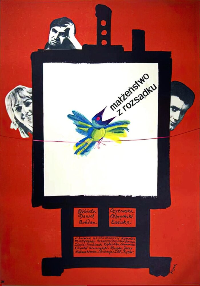 Plakaty filmowe Polska Klasyka - Małżeństwo z rozsądku (1967) v1 Plakat wysokiej jakości remasterowany reprint 8k