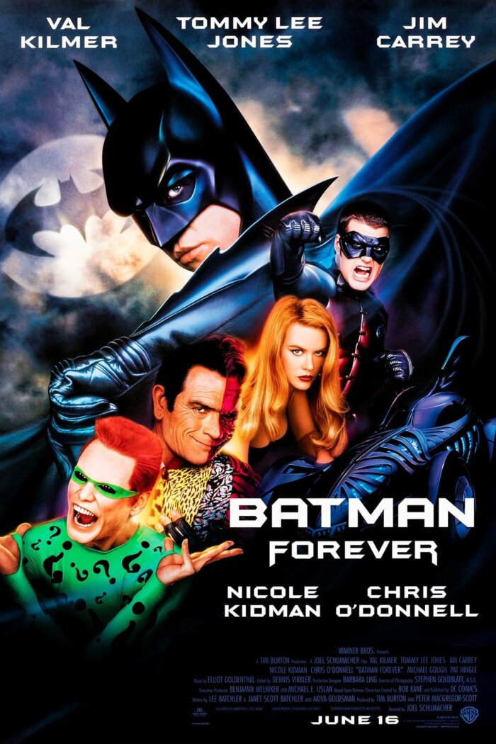 Plakaty filmowe klasyka kina -  Batman Forever (1995) v2 napisy - Plakat wysokiej jakości 8K