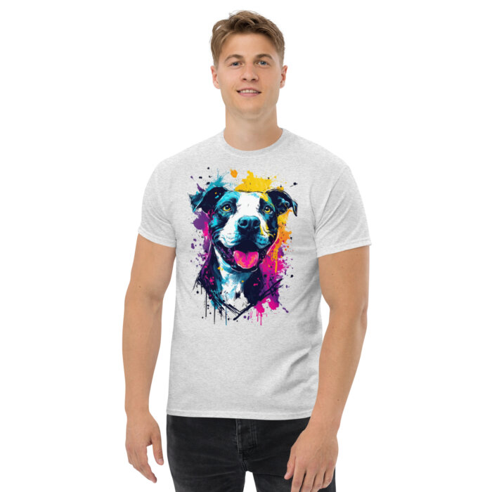 Koszulka artystyczna – Kolorowy uśmiechnięty pies v2 Unisex T-SHIRT by Old Times Vintage Art - obrazek 19
