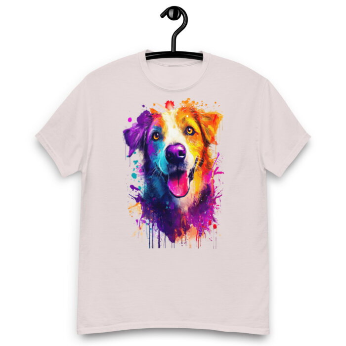 Koszulka artystyczna – Kolorowy pies v1 Unisex T-SHIRT by Old Times Vintage Art - obrazek 9