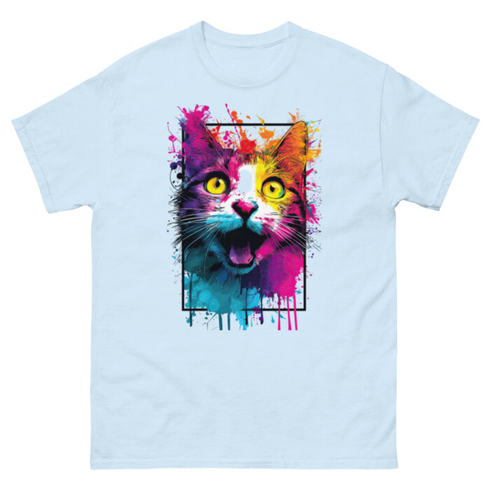 Koszulka artystyczna – Kolorowy uśmiechnięty kot v1 Unisex T-SHIRT by Old Times Vintage Art - obrazek 32
