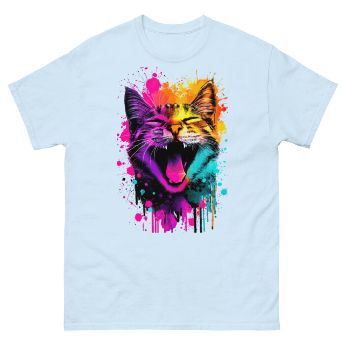 Koszulka artystyczna – Kolorowy uśmiehcniety kot v2 Unisex T-SHIRT by Old Times Vintage Art - obrazek 20