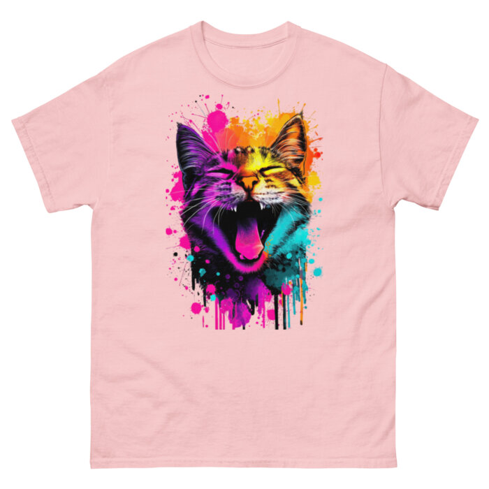 Koszulka artystyczna – Kolorowy uśmiehcniety kot v2 Unisex T-SHIRT by Old Times Vintage Art - obrazek 16
