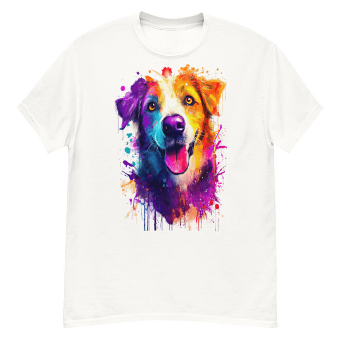 Koszulka artystyczna – Kolorowy pies v1 Unisex T-SHIRT by Old Times Vintage Art