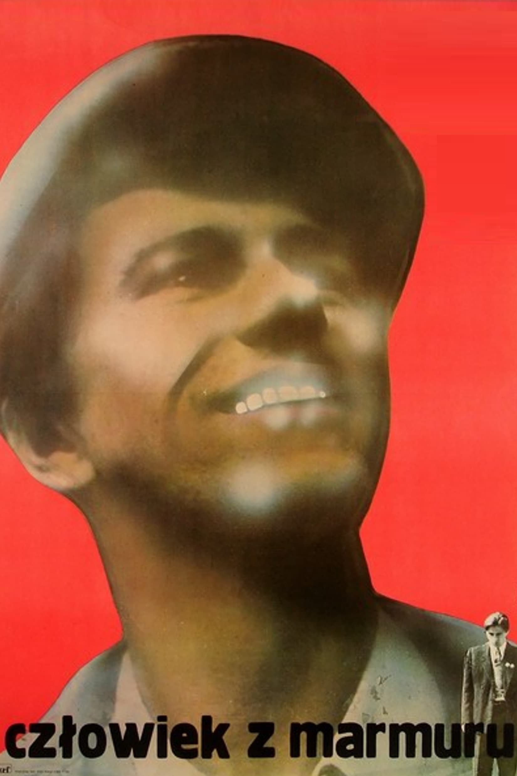 Polskie plakaty filmowe Klasyka kina - Człowiek z marmuru (1977) v3 Wajda Plakat wysokiej jakości remasterowany reprint 8k