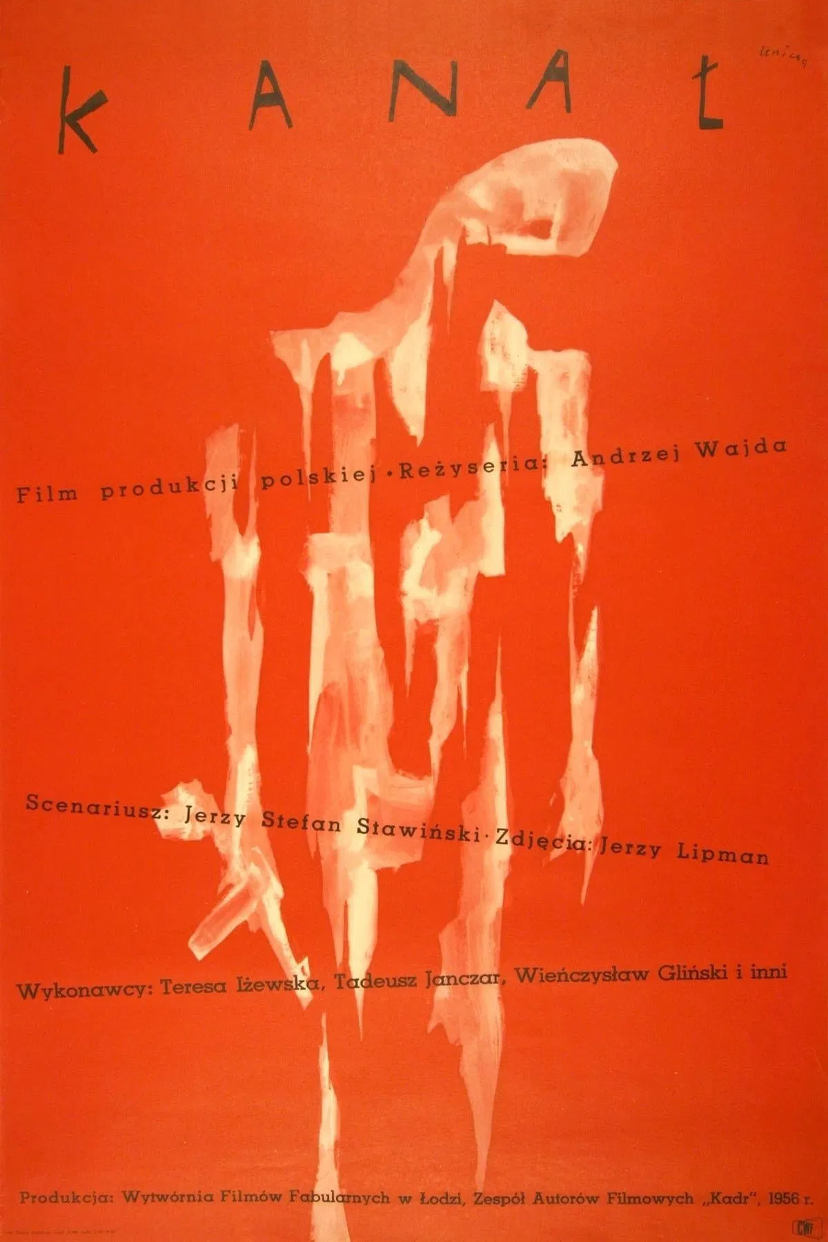 Polskie plakaty filmowe Klasyka kina - Kanał (1957) v1 pl Wajda Plakat wysokiej jakości remasterowany reprint 8k