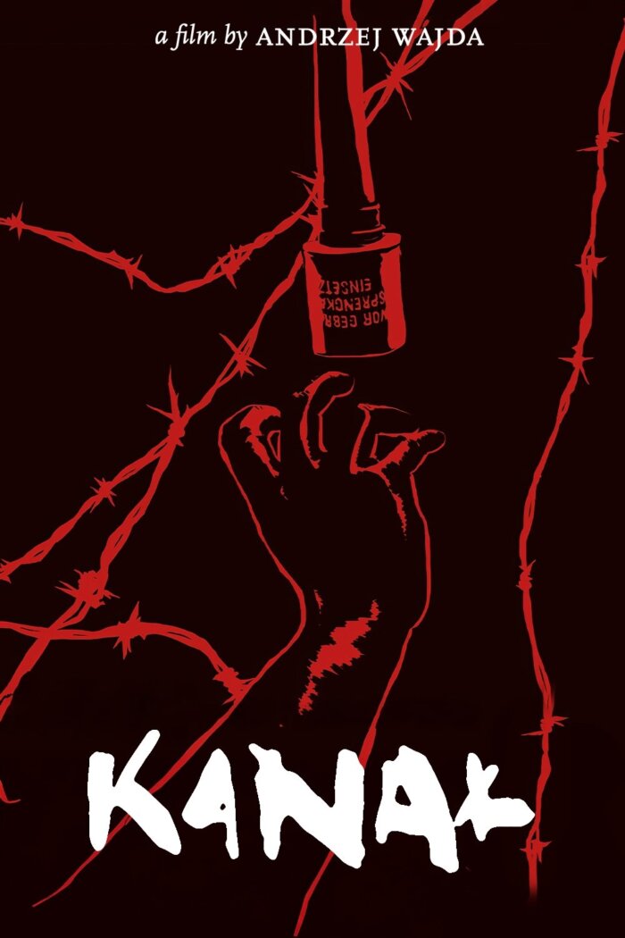 Polskie plakaty filmowe Klasyka kina - Kanał (1957) v2 pl Wajda Plakat wysokiej jakości remasterowany reprint 8k