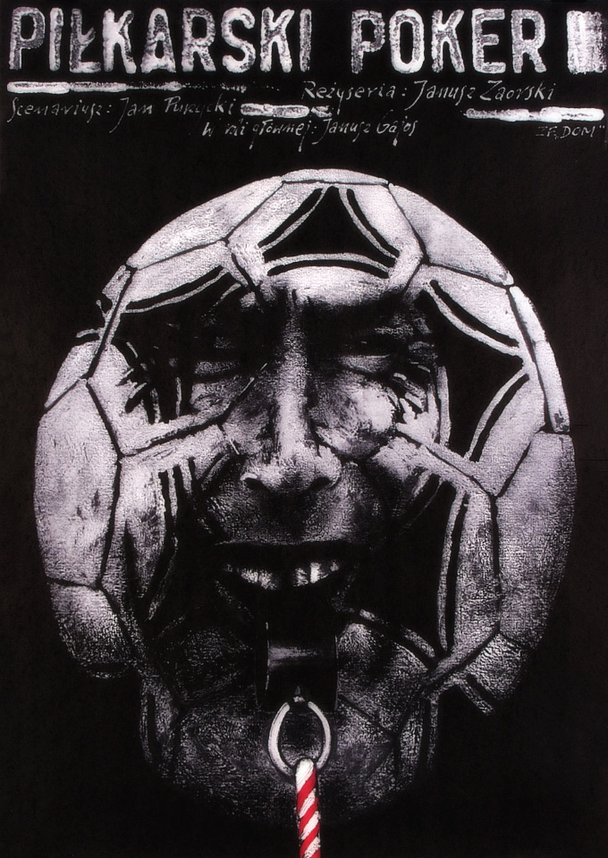 Polskie plakaty filmowe Klasyka kina - Piłkarski poker (1989) v4 black Plakat wysokiej jakości remasterowany reprint 8k 12 Polskie plakaty filmowe Klasyka kina - Piłkarski poker (1989) v4 black Plakat wysokiej jakości remasterowany reprint 8k