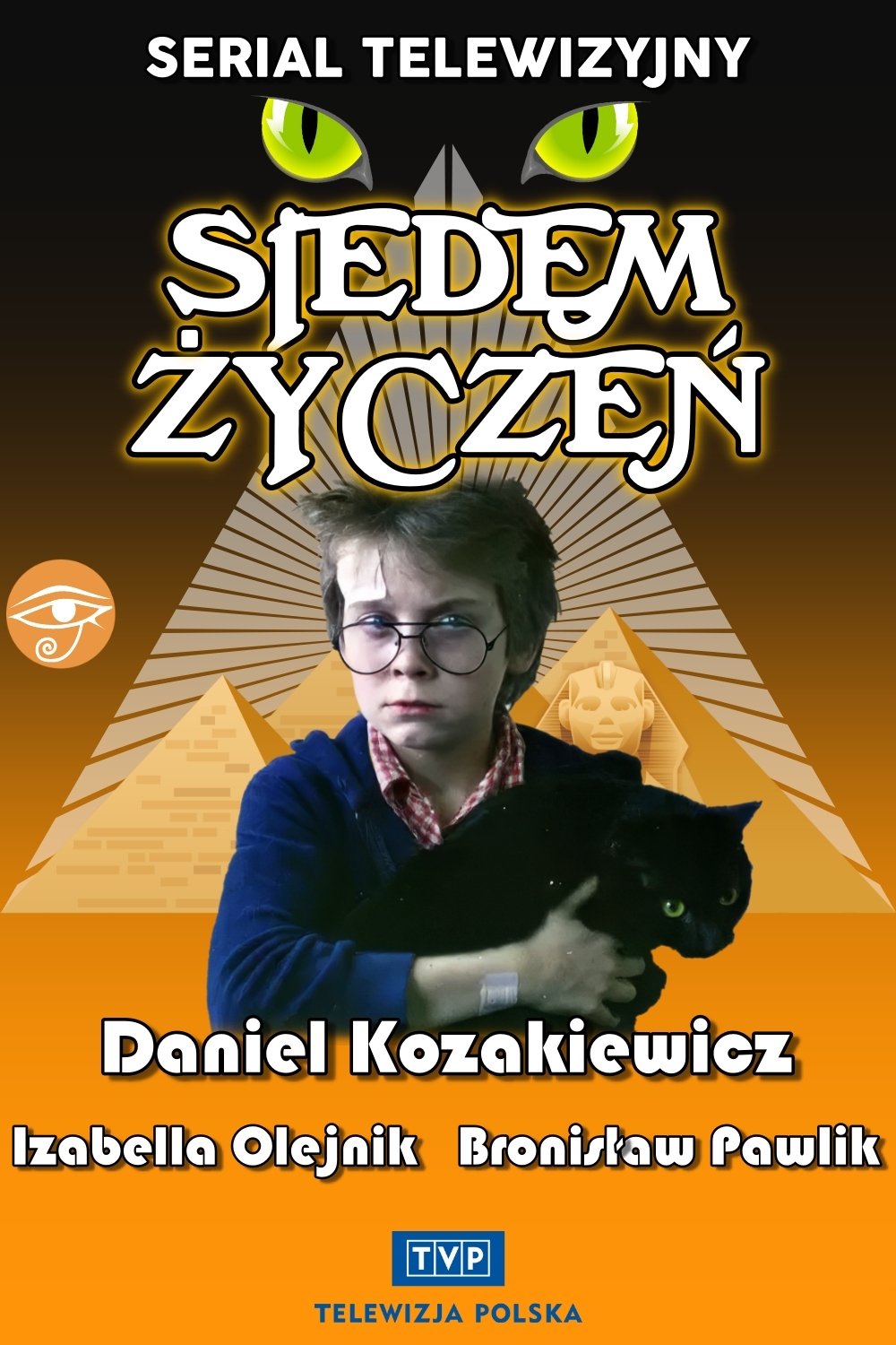 Polskie plakaty filmowe dla dzieci i nie tylko - Siedem życzeń (1986) v2 Prl Plakat wysokiej jakości remasterowany reprint 8k