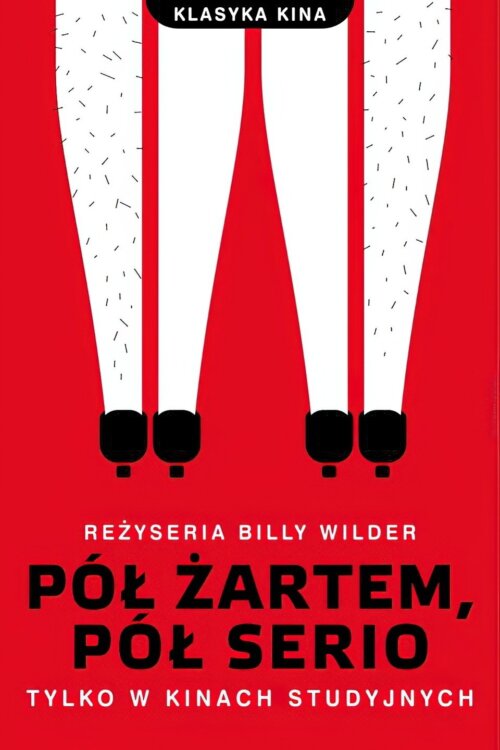 Plakaty filmowe klasyka kina - Pół żartem, pół serio (1959) Polski v2 - Plakat wysokiej jakości 8K