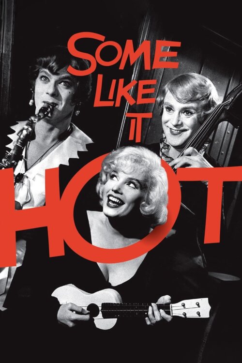 Plakaty filmowe klasyka kina - Pół żartem, pół serio (1959) english v4 - Plakat wysokiej jakości 8K
