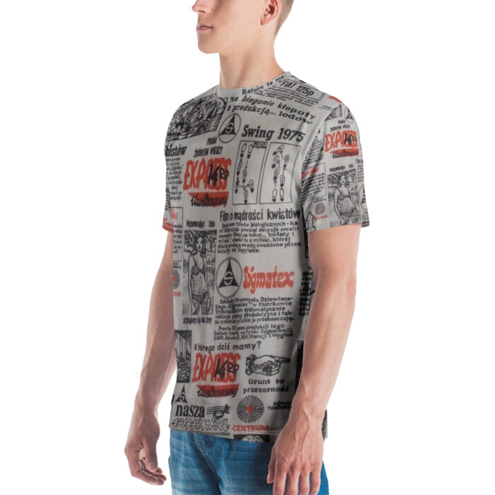 T- SHIRT Koszulka Full print Klasyka tzw Koszulka gazeta PRL Express ilustrowany 1975 rok Made in USA - obrazek 4