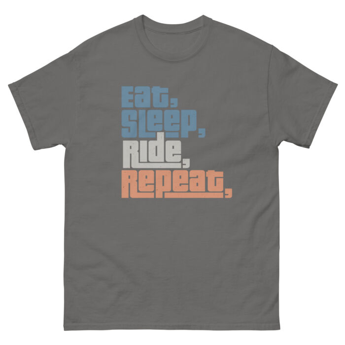 Koszulka na hulajnogę T-shirt - Eat sleep ride ride charge repeat GTA 6 Style Unisex Made in USA - obrazek 16