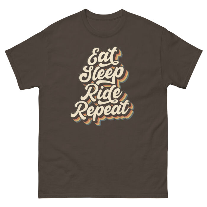 Koszulka na hulajnogę T-Shirt - Eat sleep ride ride charge repeat Unisex Made in USA - obrazek 11