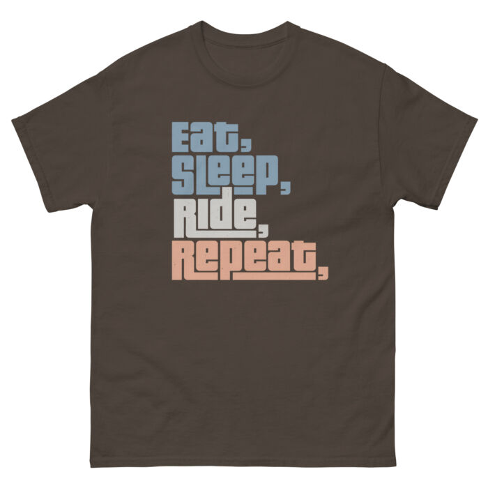 Koszulka na hulajnogę T-shirt - Eat sleep ride ride charge repeat GTA 6 Style Unisex Made in USA - obrazek 14